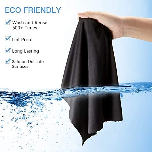 Frienda 12 Pack Oversized Microfiber Glass Cloths 12x12 Inch