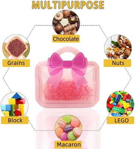 30 Pack Cartoon Bow Goodie Bags for Kids Birthday Parties