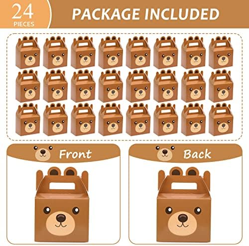 24Pcs Bear Treat Boxes For Baby Shower Party