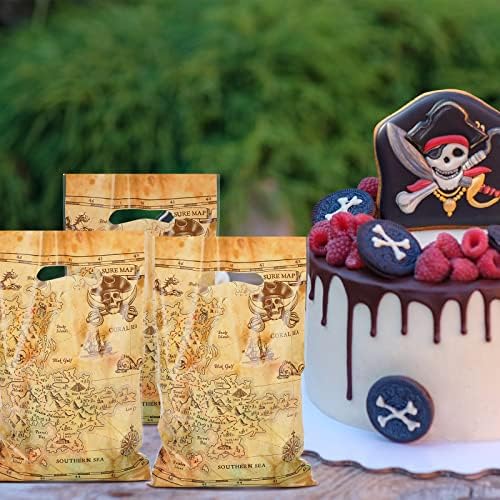 Yinder Pirate Treat Candy Bags 100 Pcs Treasure Map Party Favors