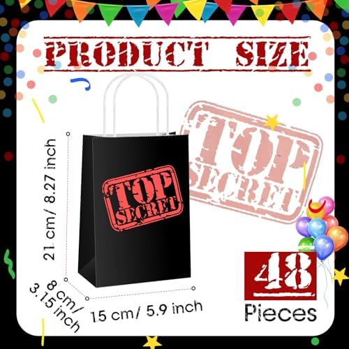 Lincia 32 Piece Top Secret Party Favor Bags