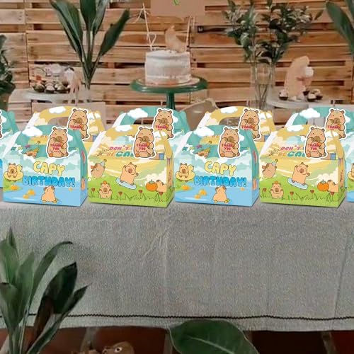Capybara Party Favor Boxes 12 Pcs Gift Set