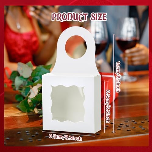 ISKYBOB 20Pcs Wine Bottle Box with Window