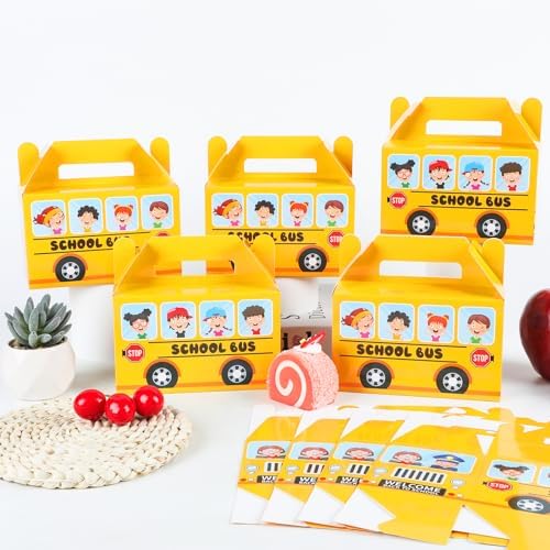24Pcs School Bus Gift Boxes for Kids Party Favor