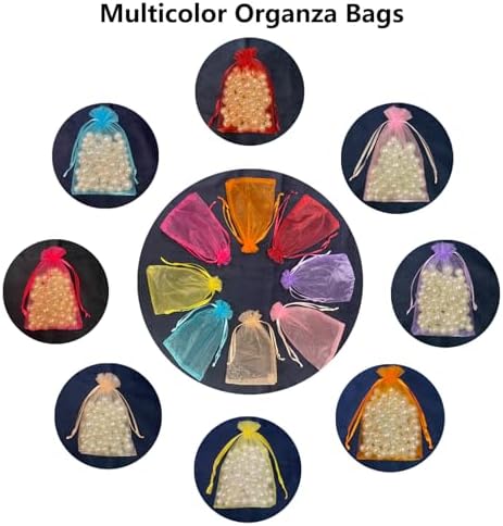 SIAGCRAW 100PCS Mixed Color Organza Bags 4x6 Inch