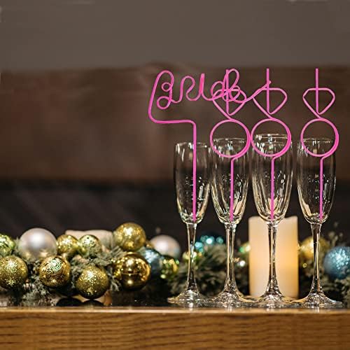 12Pcs Reusable Diamond Shape Straw Set Wedding Decor
