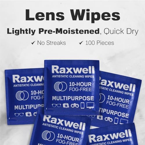 Raxwell Eyeglasses Cleaner Wipes 100 Count