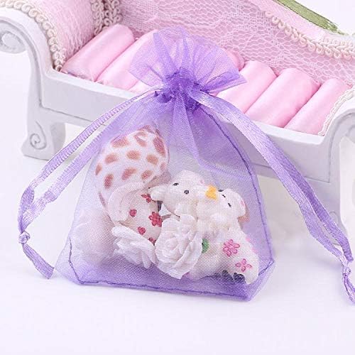 Wudygirl 100pcs Lilac Organza Gift Bags