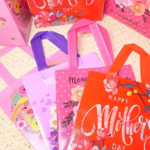 HADDIY Mothers Day Tote Gift Bags 16 Pcs Floral Design