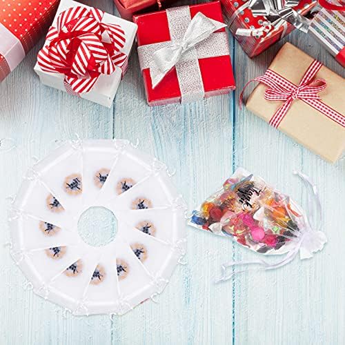 Shappy 100 Pcs Thank You Organza Bags with Drawstring