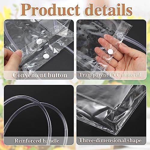 BESARME 60 Pack Clear Gift Bags with Handle
