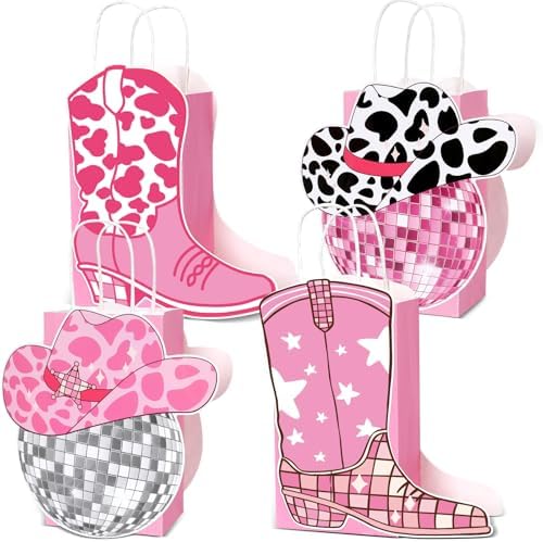 12PCS Disco Cowgirl Party Favor Bags for Western Themed Events