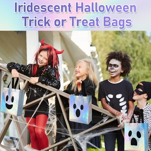 Paterr 24 Pcs Iridescent Halloween Gift Bags