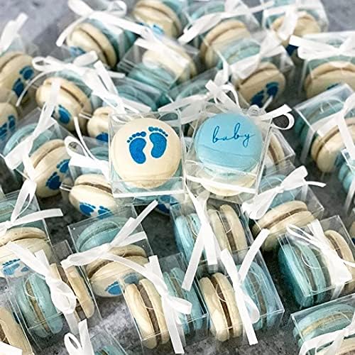 100 Pack Clear 2x2x2 Inch Favor Boxes with Ribbons