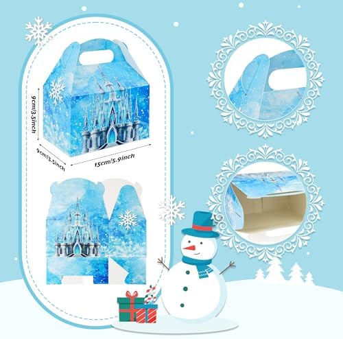 16Pcs Snowflake Gift Boxes for Winter Party Supplies