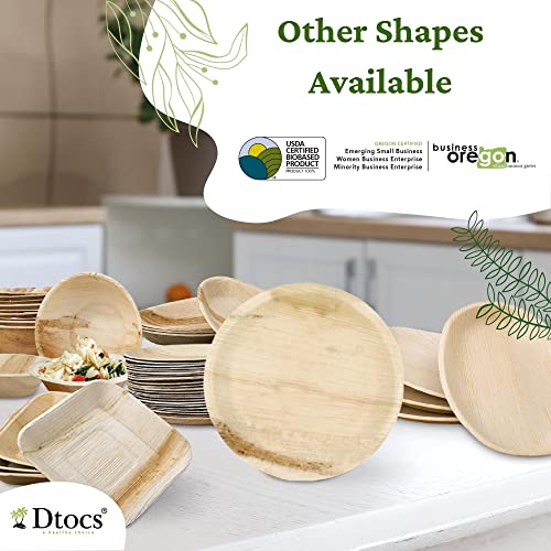 Dtocs Eco-Friendly Compostable 6x9 Inch Plates Pack 50