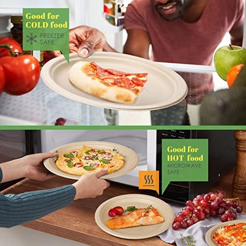Gezond 400 Piece Compostable Paper Plates Set