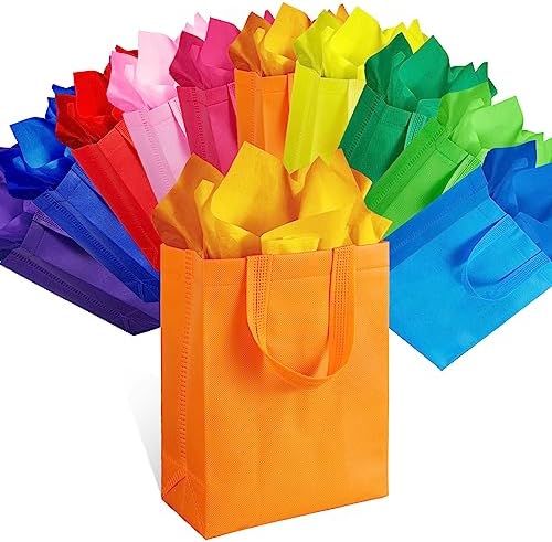 SPERPAND 30 Pcs Reusable Gift Bags with Handles and Tissues