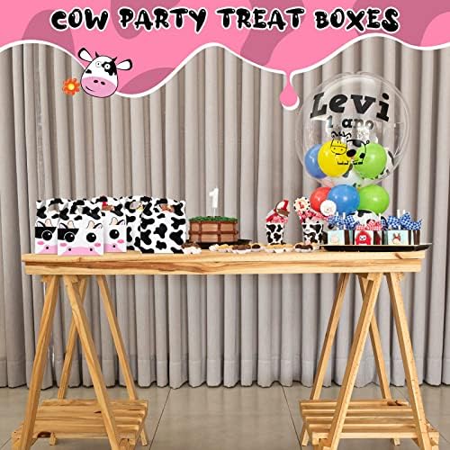 24 Pack Cow Party Treat Boxes for Farm Animals
