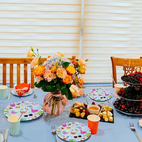 80PCS Summer Beach Paper Plates Set for Pool Parties