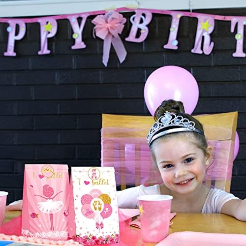 Jecery 24 Pcs Mini Ballerina Gift Bags for Birthday Parties