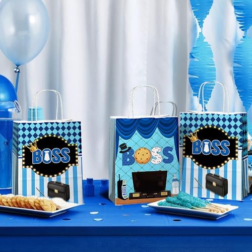 JOYGATHER 24 Pcs Boss Party Favor Bags with Handles
