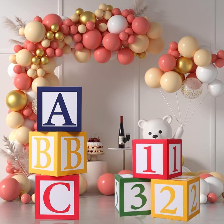 6 pcs ABC and 123 Friend Street Balloon Boxes
