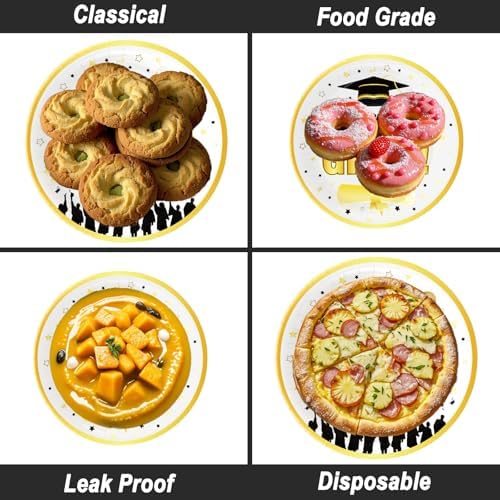 175PCS Graduation Party Tableware Set with Plates Napkins Cups Cutlery