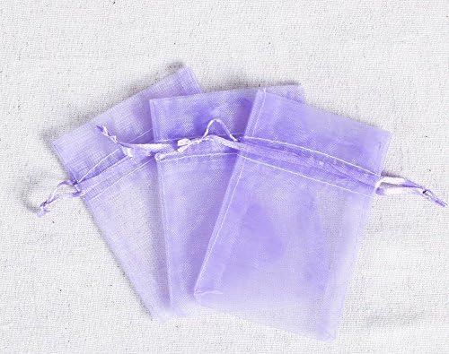 Wudygirl 100pcs Lilac Organza Gift Bags