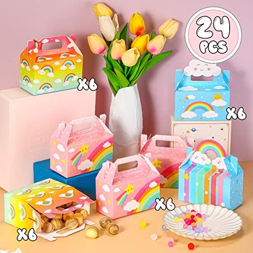 Nezyo 24 Pack Rainbow Party Favor Boxes