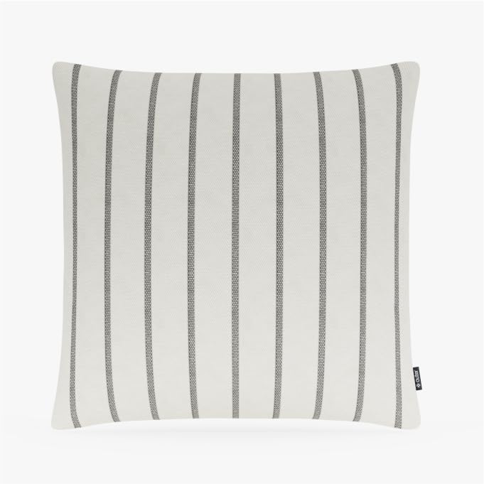 Outer Outdoor Throw Pillow - Palisades Gray Stripe 18x18