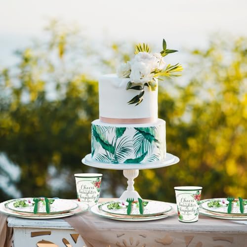 350 Pcs Tropical Wedding Tableware Set for 50 Guests