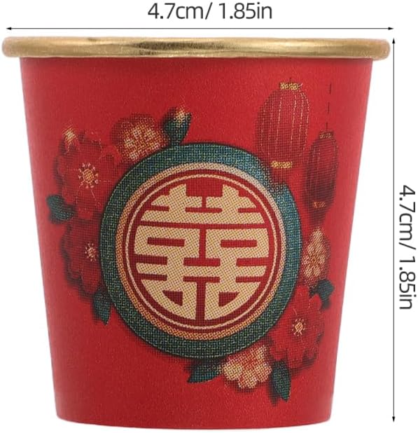 Garneck 50 Pack Paper Cups for Wedding Party Decorations