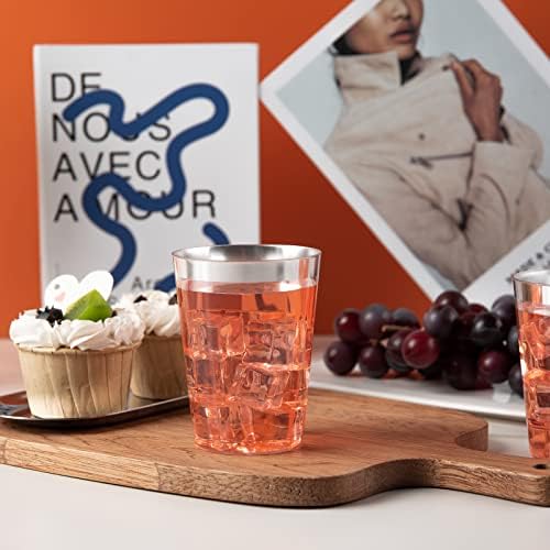 200pcs Silver Disposable Plastic Cups 10 oz