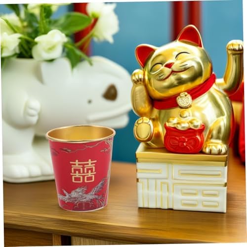 50pcs Gold Disposable Tea Cups for Bridal Shower and Wedding Reception
