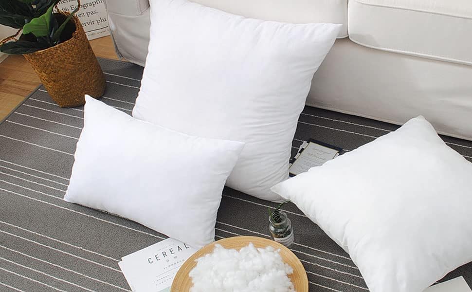 ACCENTHOME Waterproof Pillow Inserts 18x18 Pack of 4