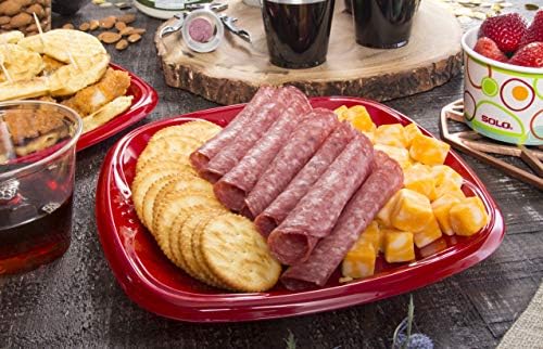 SOLO Red Plastic Plates 10in 30 Count Pack of 4