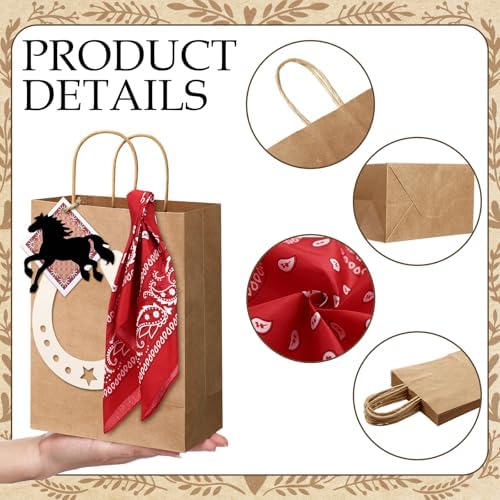 Jeere 12 Piece Western Cowboy Gift Bags Set