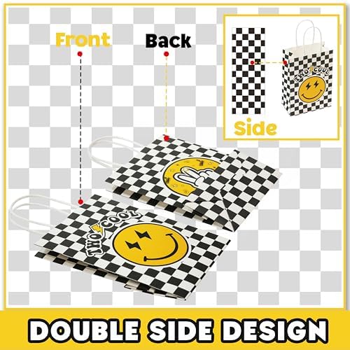 WCOSAM Two Cool Dude Party Favor Gift Bags 16 PCS