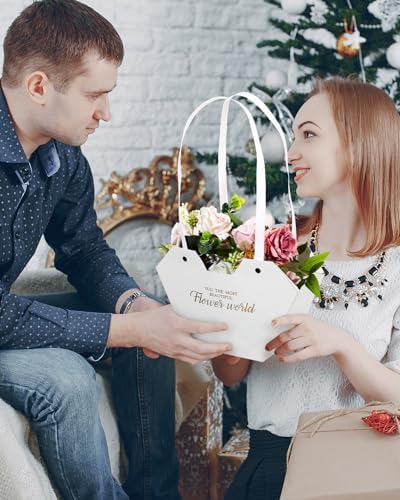Liobelon 12 Pack Flower Gift Bags With Handles