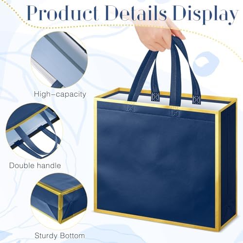 Sweetude 16 Pcs Reusable Gift Bags with Handles