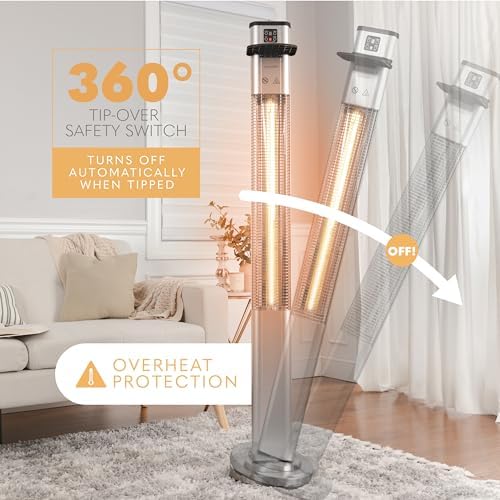 SereneLife Infrared Patio Heater with Remote Control