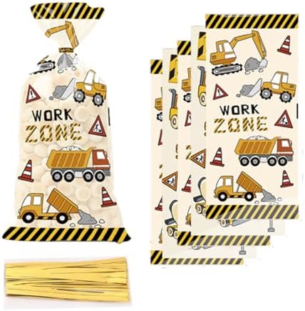 CSTYWC 50 Piece Construction Cellophane Bags