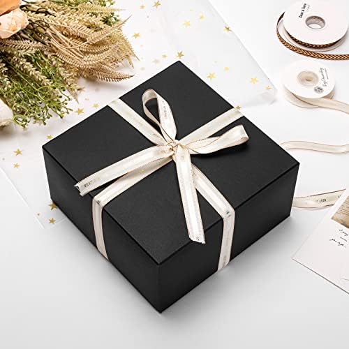 Mcfleet Black Gift Boxes 8x8x4 Inches 10 Pack