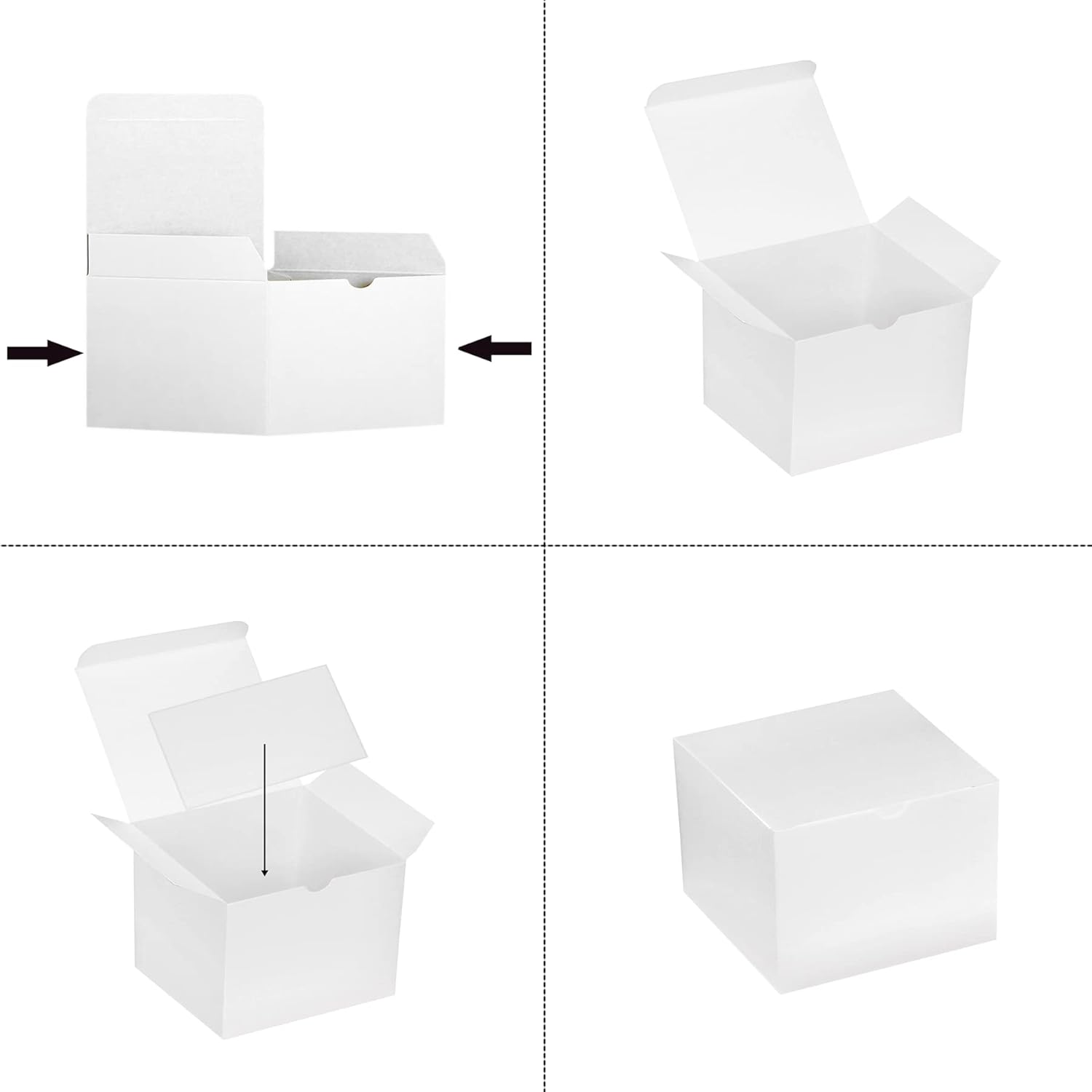 30PCS White Kraft Gift Boxes for Birthday Party