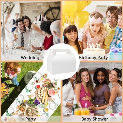 Unarty 30 PCS Large Gable Boxes White 9x6x6 Inch Gift Boxes