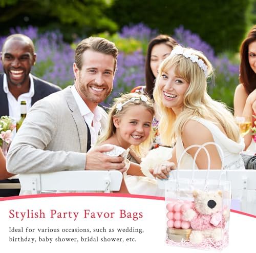 Mauproy 30 Pack Clear Gift Bags with Handles