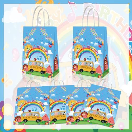 YOOUUQIAN 20PCS Cartoon Melon Gift Bags for Kids Birthday Party