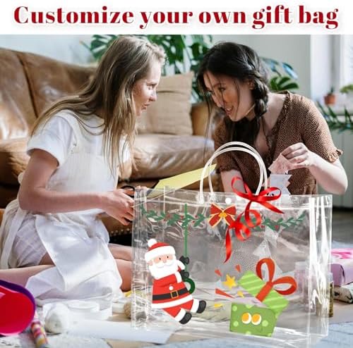 BadenBach Extra Large Clear Gift Bags with Handles