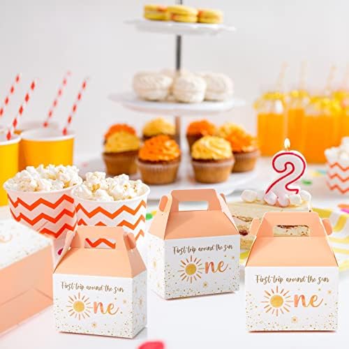 24 Piece First Birthday Treat Box Set with Handles